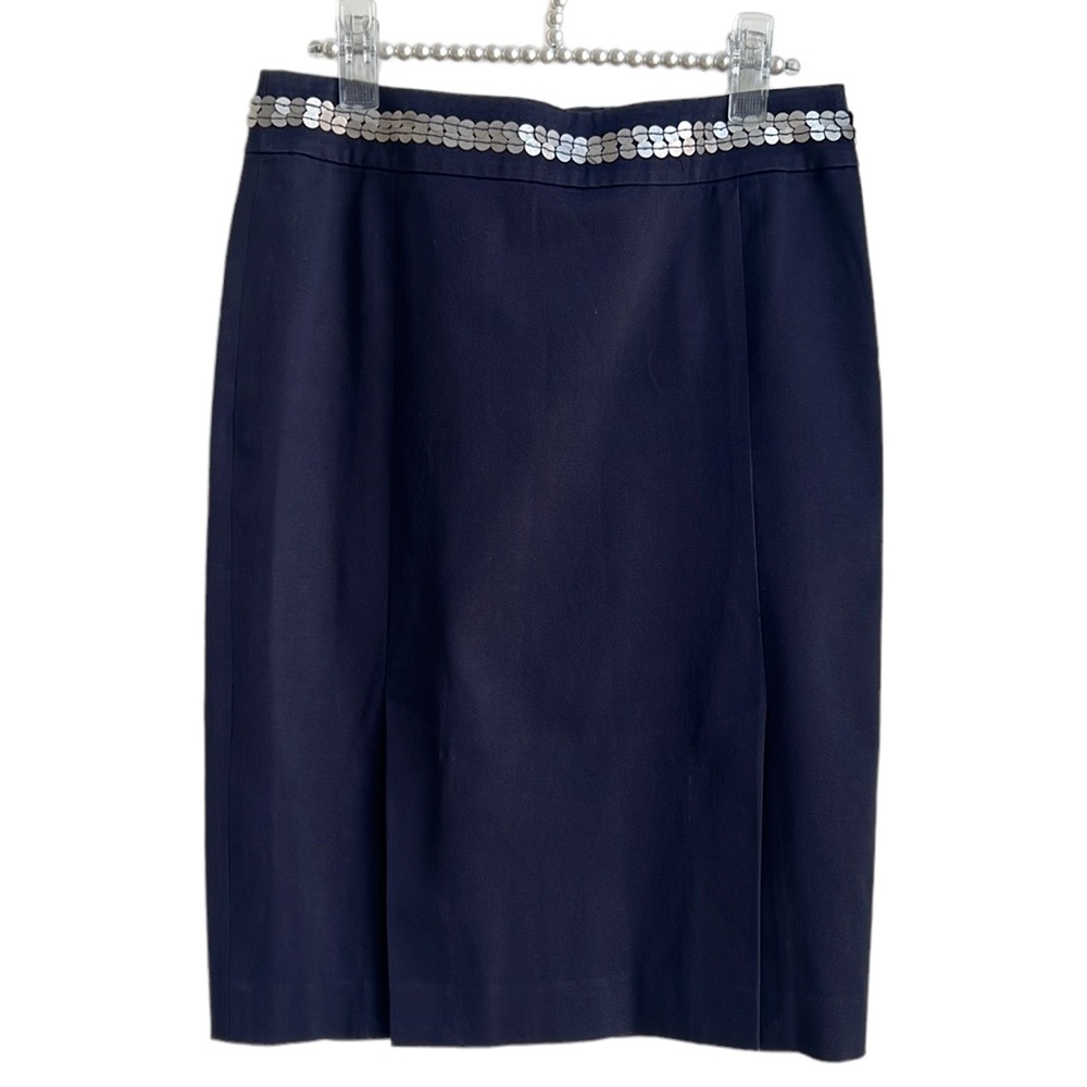 Tory Burch Navy Pencil Skirt